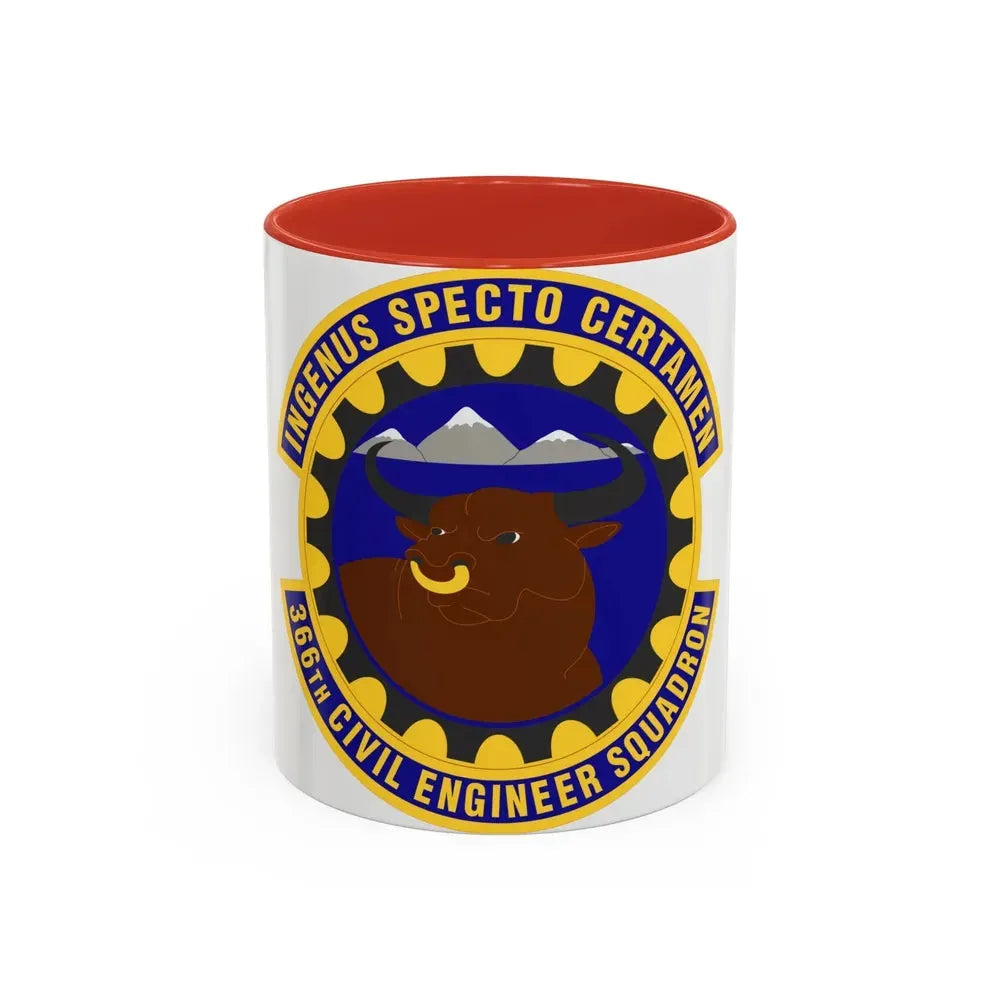 366 Civil Engineer Squadron ACC (U.S. Air Force) Accent Coffee Mug 11oz Red - Go Mug Yourself