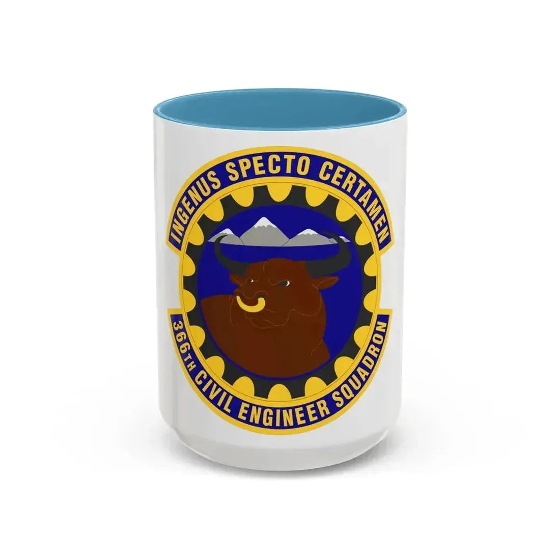 366 Civil Engineer Squadron ACC (U.S. Air Force) Accent Coffee Mug 15oz Light Blue - Go Mug Yourself