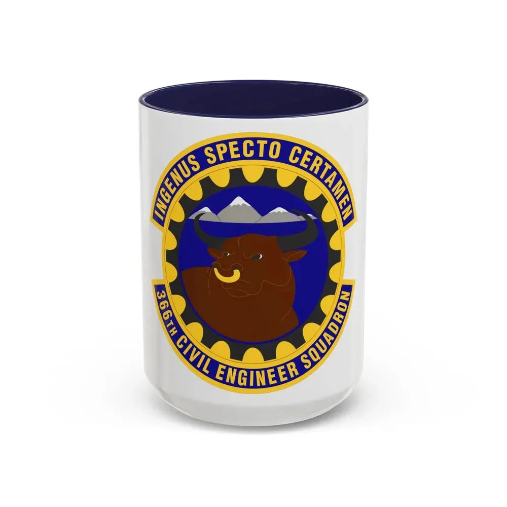 366 Civil Engineer Squadron ACC (U.S. Air Force) Accent Coffee Mug 15oz Navy - Go Mug Yourself
