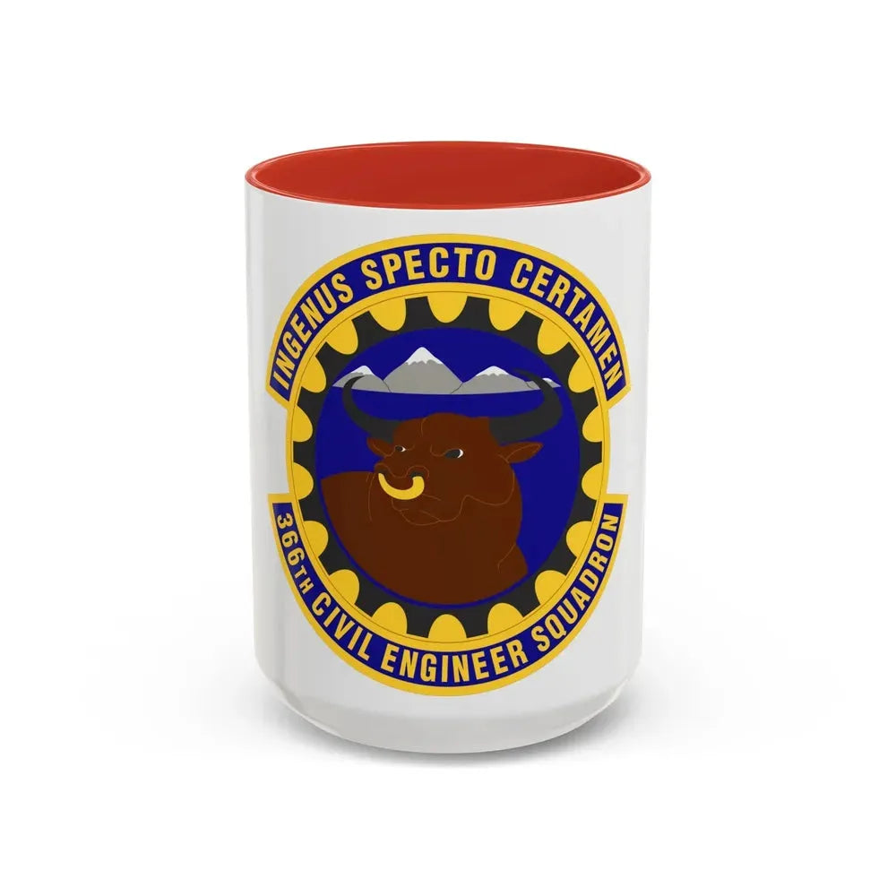 366 Civil Engineer Squadron ACC (U.S. Air Force) Accent Coffee Mug 15oz Red - Go Mug Yourself