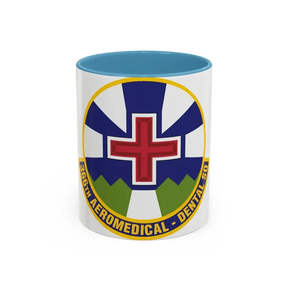 366th Aeromedical Dental Squadron (U.S. Air Force) Accent Coffee Mug 11oz Light Blue - Go Mug Yourself