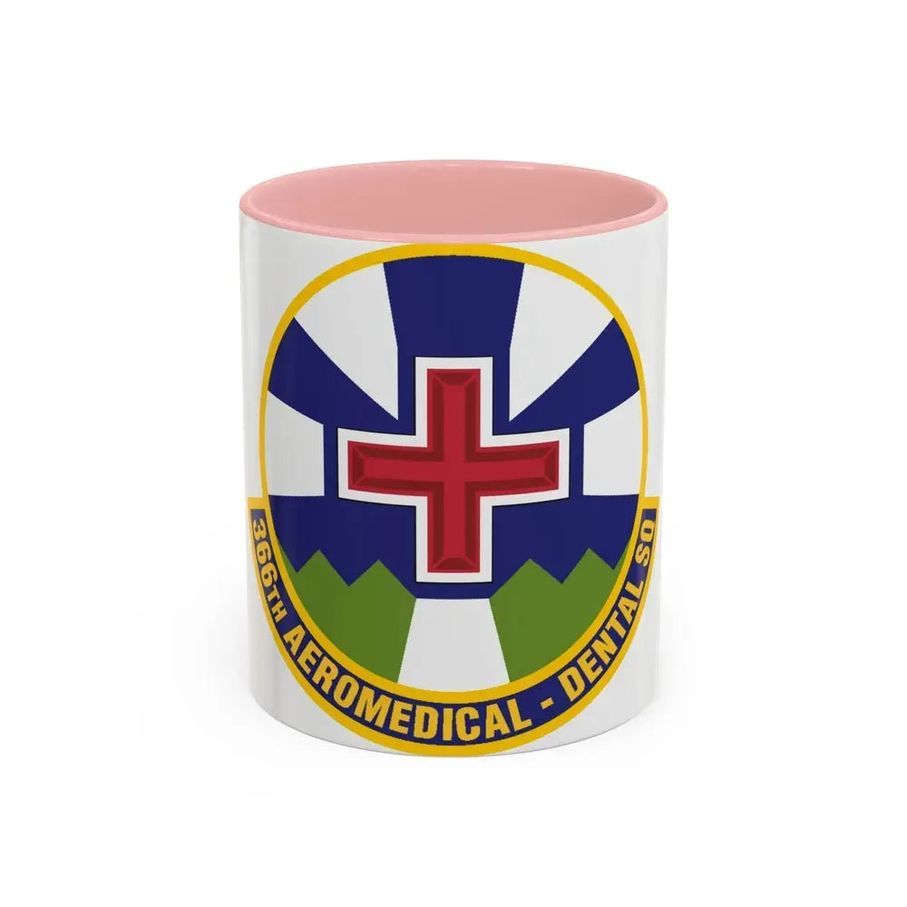 366th Aeromedical Dental Squadron (U.S. Air Force) Accent Coffee Mug 11oz Pink - Go Mug Yourself