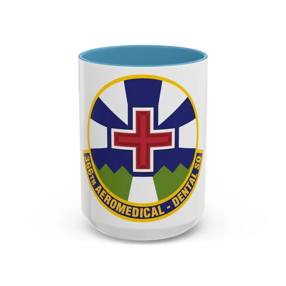 366th Aeromedical Dental Squadron (U.S. Air Force) Accent Coffee Mug 15oz Light Blue - Go Mug Yourself