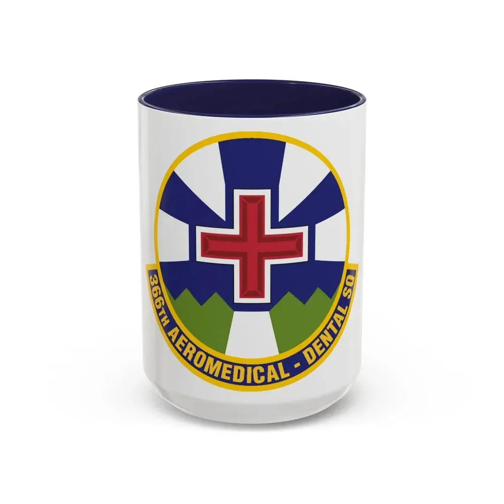 366th Aeromedical Dental Squadron (U.S. Air Force) Accent Coffee Mug 15oz Navy - Go Mug Yourself
