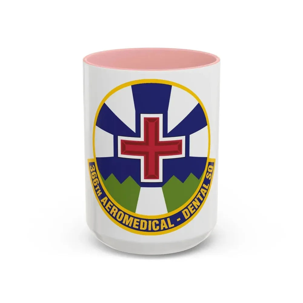 366th Aeromedical Dental Squadron (U.S. Air Force) Accent Coffee Mug 15oz Pink - Go Mug Yourself