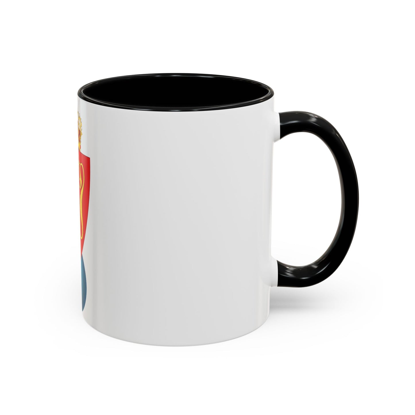 Coat of arms of the Geographical Survey of Norway - Accent Coffee Mug