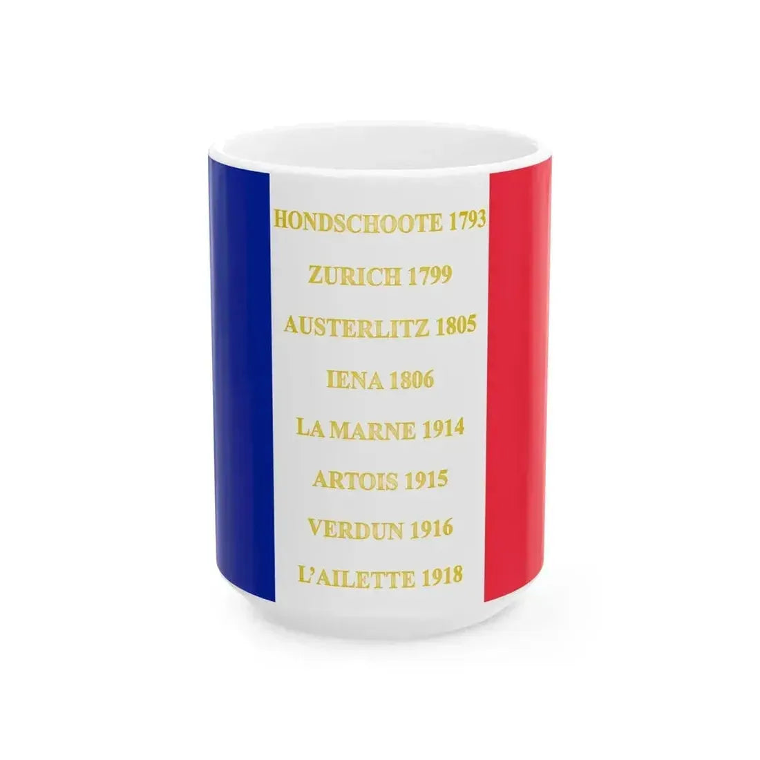 36e regiment dinfanterie de ligne - drapeau (France) White Coffee Mug 15oz - Go Mug Yourself