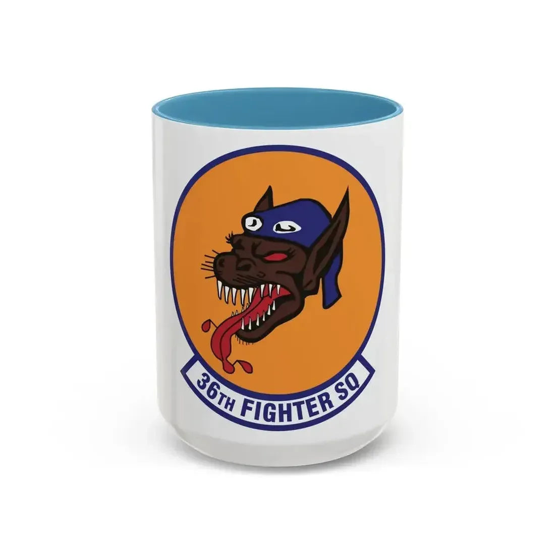 36th Fighter Squadron (U.S. Air Force) Accent Coffee Mug 15oz Light Blue - Go Mug Yourself