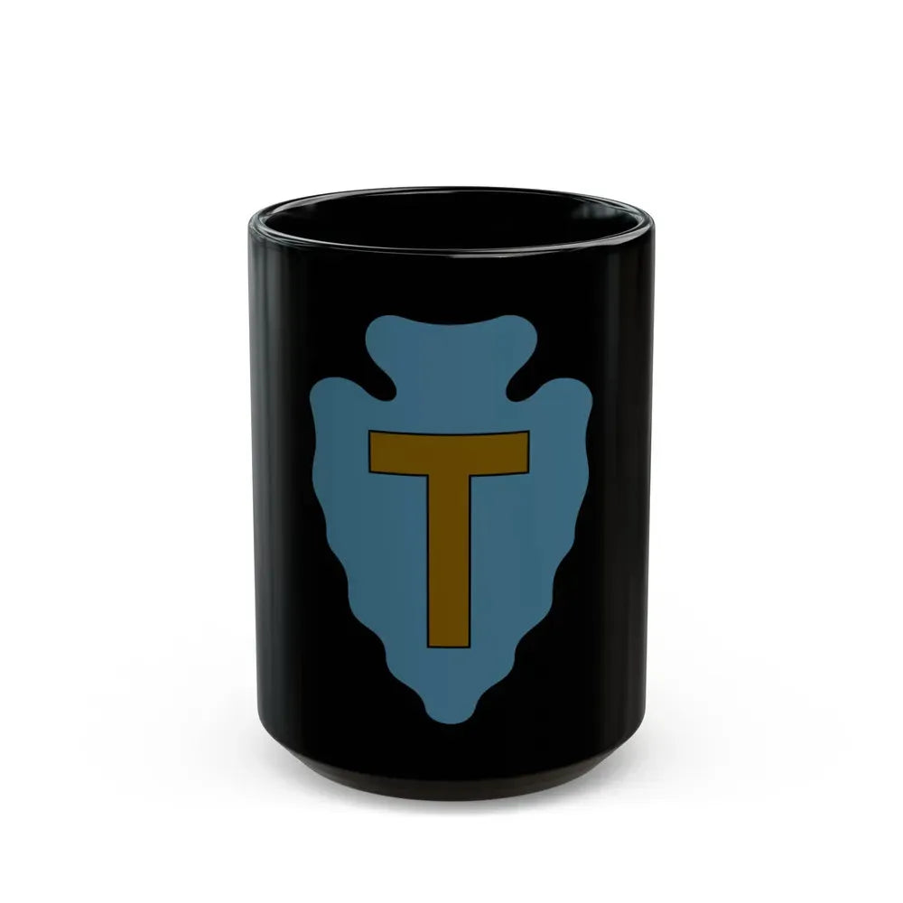 36th Infantry Division CSIB (U.S. Army) Black Coffee Mug 15oz - Go Mug Yourself