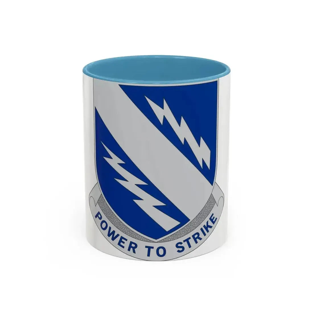 370 Armored Infantry Battalion (U.S. Army) Accent Coffee Mug 11oz Light Blue - Go Mug Yourself