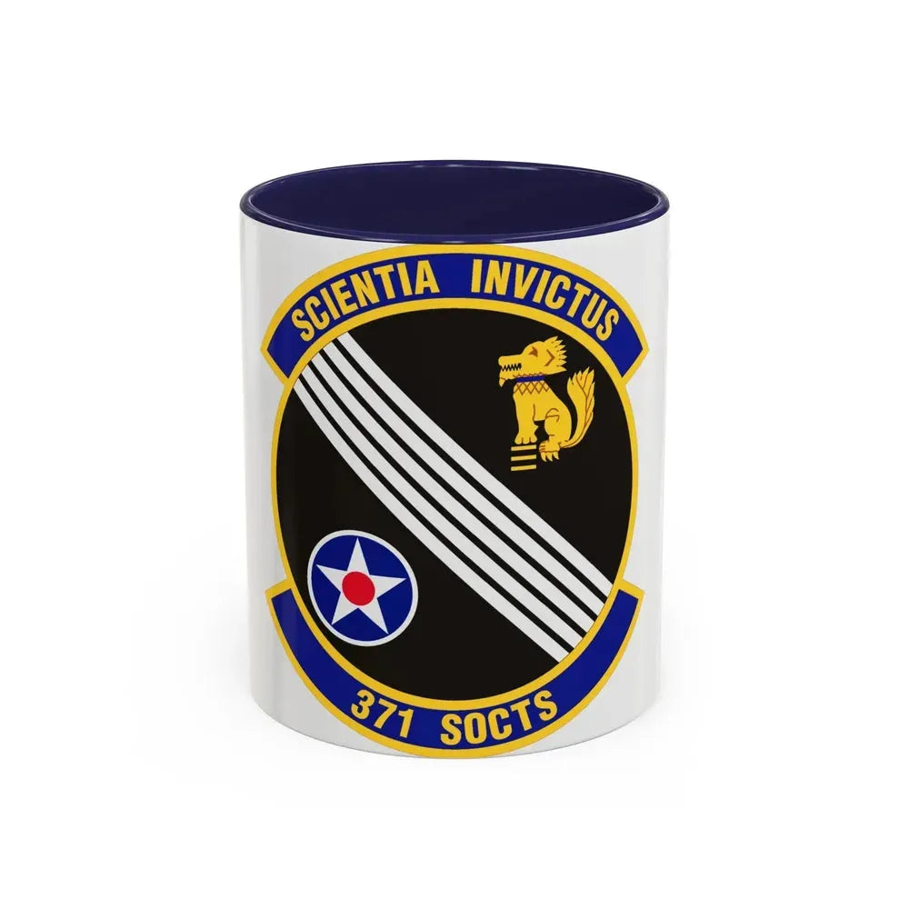 371 Special Operations Combat Training Squadron AFSOC (U.S. Air Force) Accent Coffee Mug 11oz Navy - Go Mug Yourself
