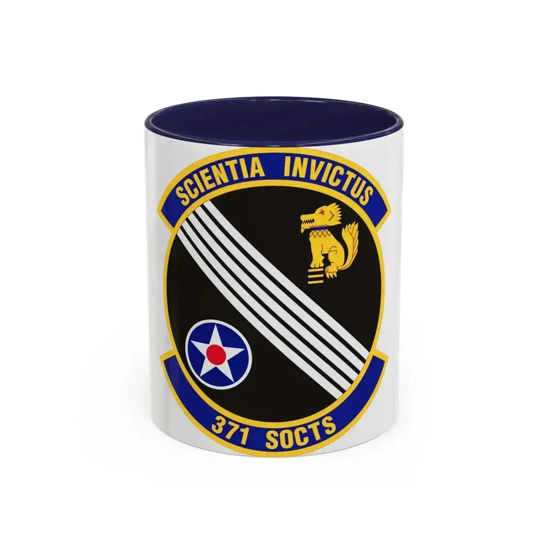 371 Special Operations Combat Training Squadron AFSOC (U.S. Air Force) Accent Coffee Mug 11oz Navy - Go Mug Yourself