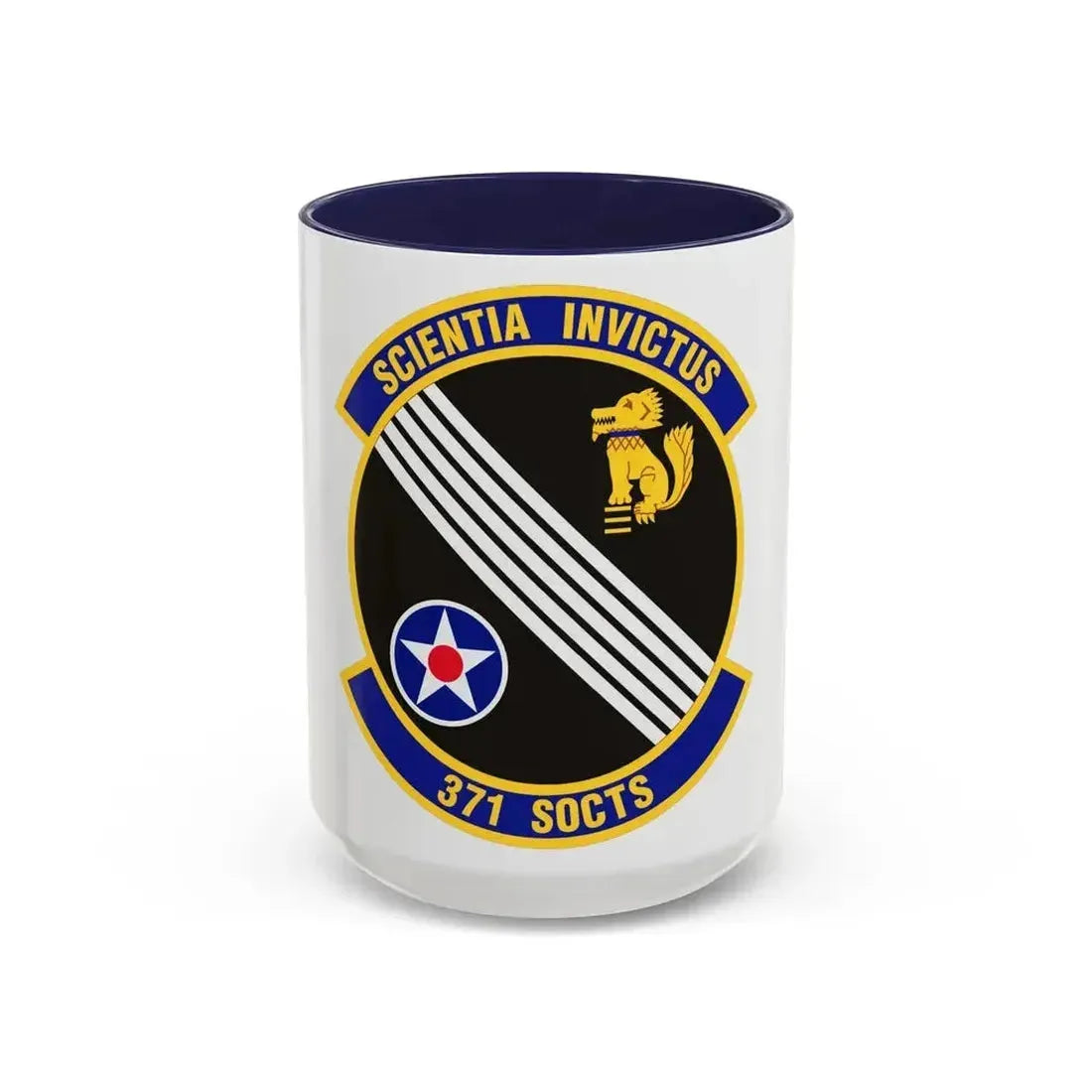 371 Special Operations Combat Training Squadron AFSOC (U.S. Air Force) Accent Coffee Mug 15oz Navy - Go Mug Yourself