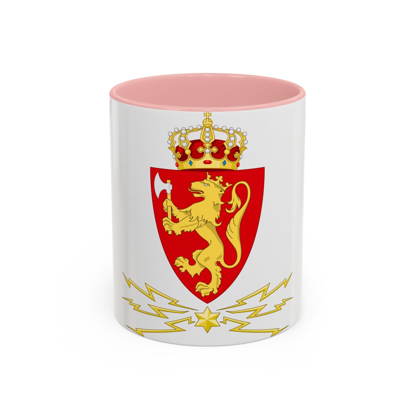 Coat of arms of the Norwegian Telegraph Administration - Accent Coffee Mug