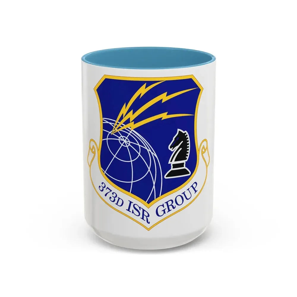 373 Intelligence Surveillance and Reconnaissance Group AFISRA (U.S. Air Force) Accent Coffee Mug 15oz Light Blue - Go Mug Yourself