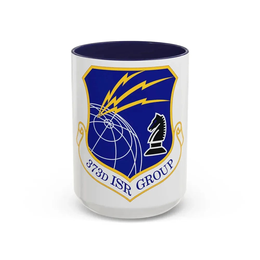 373 Intelligence Surveillance and Reconnaissance Group AFISRA (U.S. Air Force) Accent Coffee Mug 15oz Navy - Go Mug Yourself