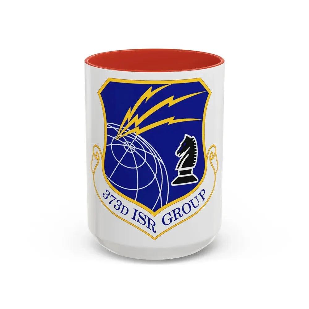 373 Intelligence Surveillance and Reconnaissance Group AFISRA (U.S. Air Force) Accent Coffee Mug 15oz Red - Go Mug Yourself