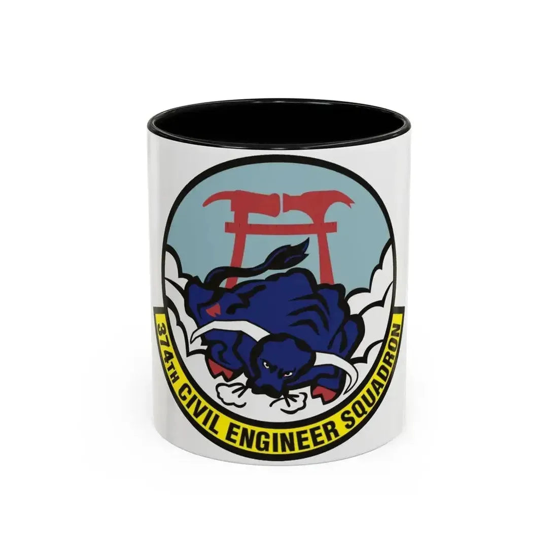 374 Civil Engineer Squadron PACAF (U.S. Air Force) Accent Coffee Mug 11oz Black - Go Mug Yourself