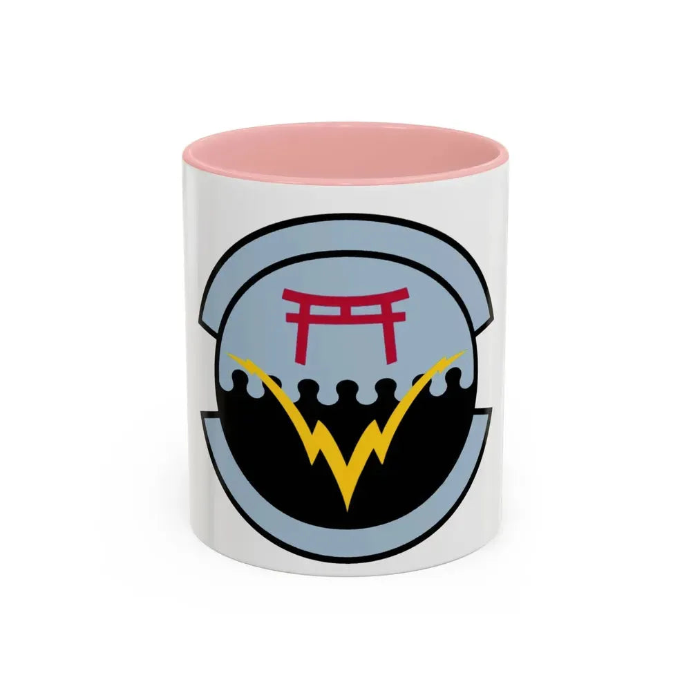 374 Communications Squadron PACAF (U.S. Air Force) Accent Coffee Mug 11oz Pink - Go Mug Yourself