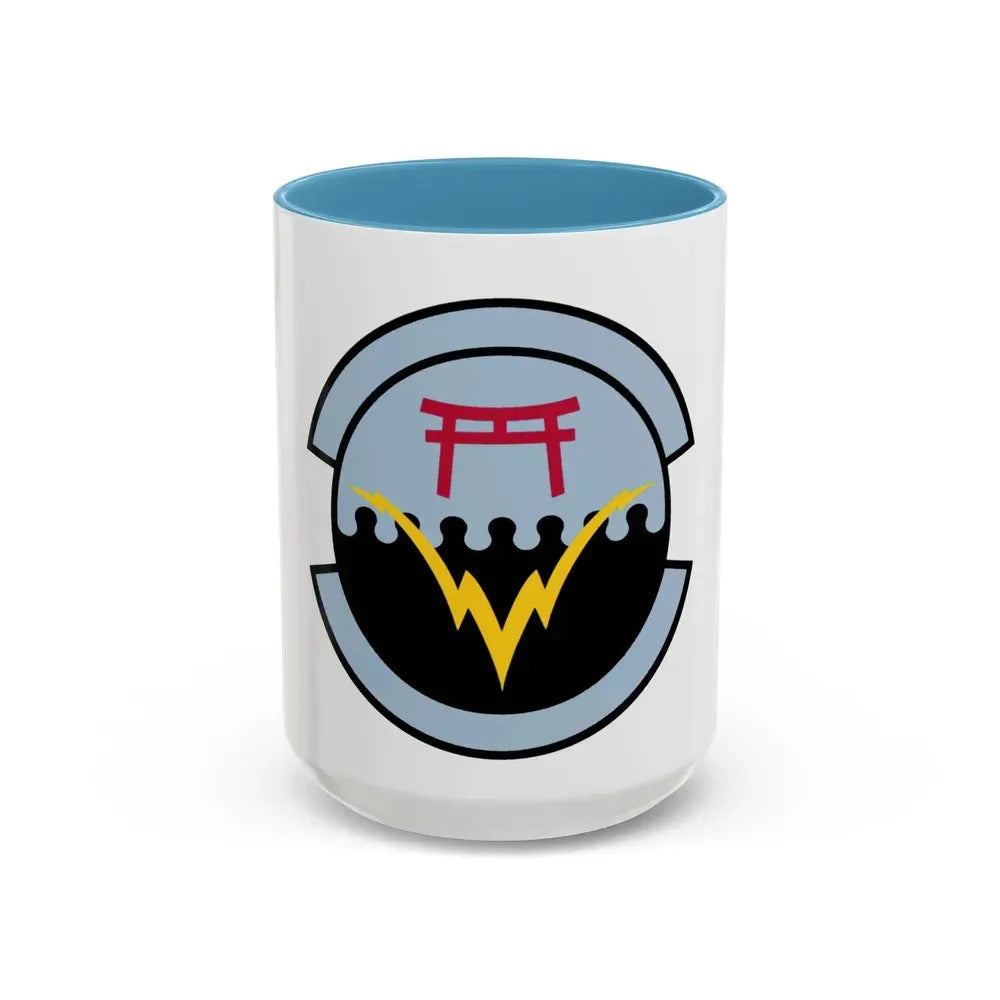 374 Communications Squadron PACAF (U.S. Air Force) Accent Coffee Mug 15oz Light Blue - Go Mug Yourself