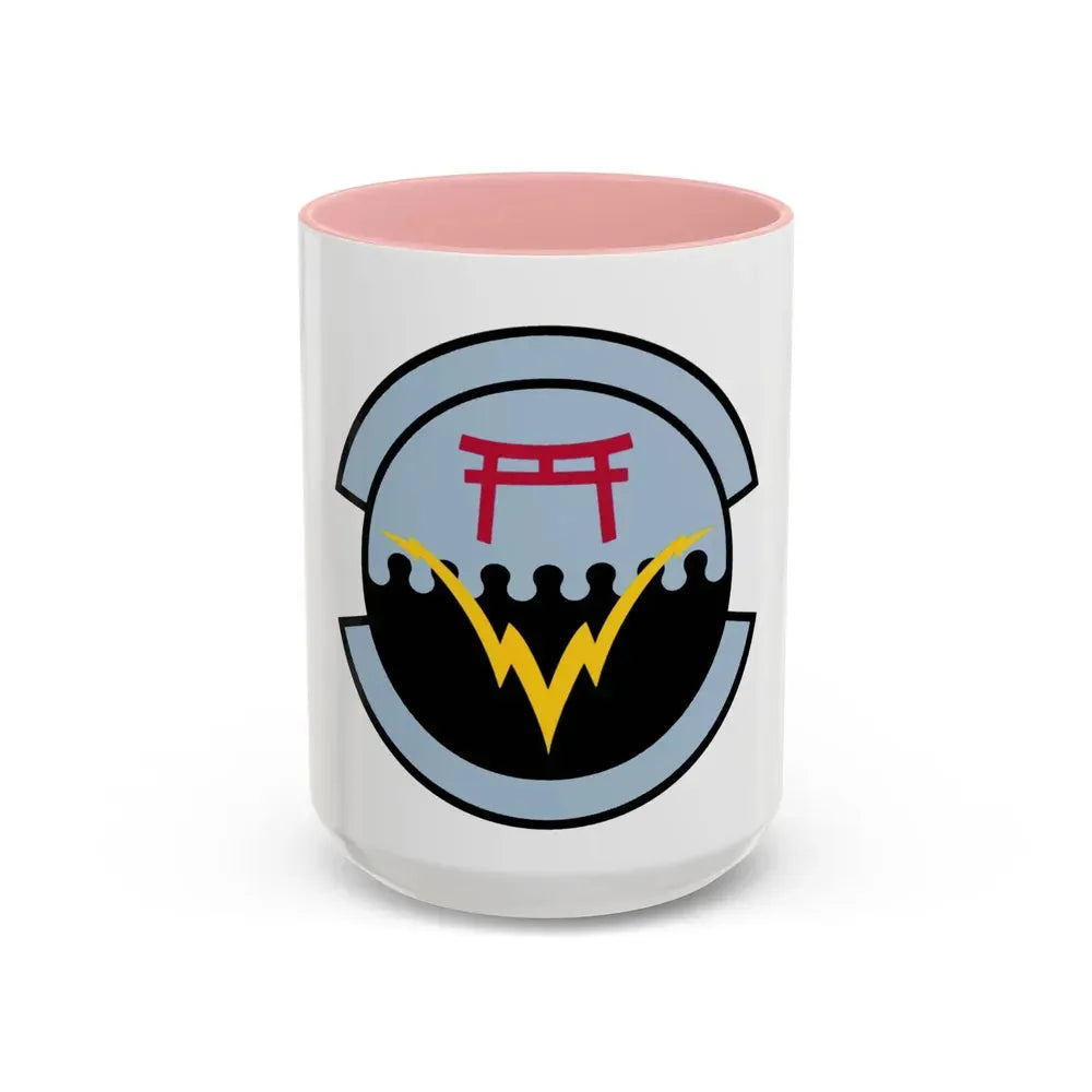 374 Communications Squadron PACAF (U.S. Air Force) Accent Coffee Mug 15oz Pink - Go Mug Yourself