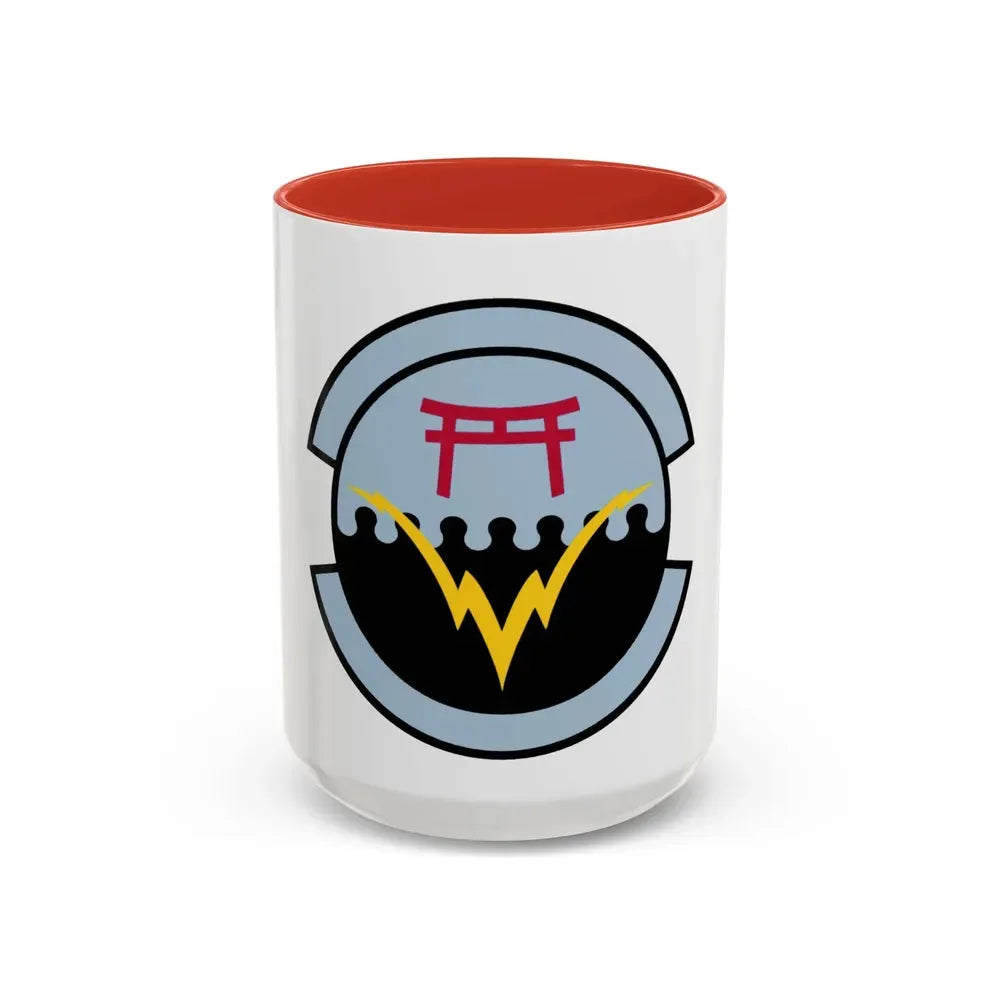 374 Communications Squadron PACAF (U.S. Air Force) Accent Coffee Mug 15oz Red - Go Mug Yourself