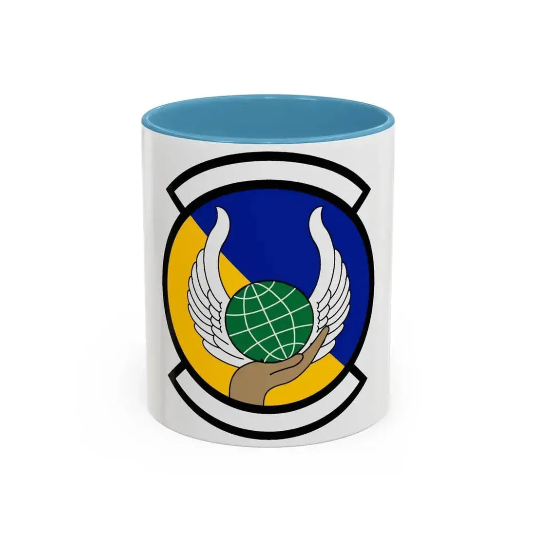 374 Force Support Squadron PACAF (U.S. Air Force) Accent Coffee Mug 11oz Light Blue - Go Mug Yourself