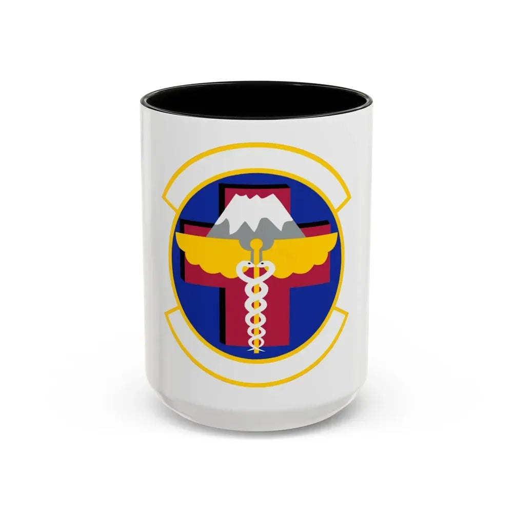 374 Healthcare Operations Squadron (U.S. Air Force) Accent Coffee Mug 15oz Black - Go Mug Yourself