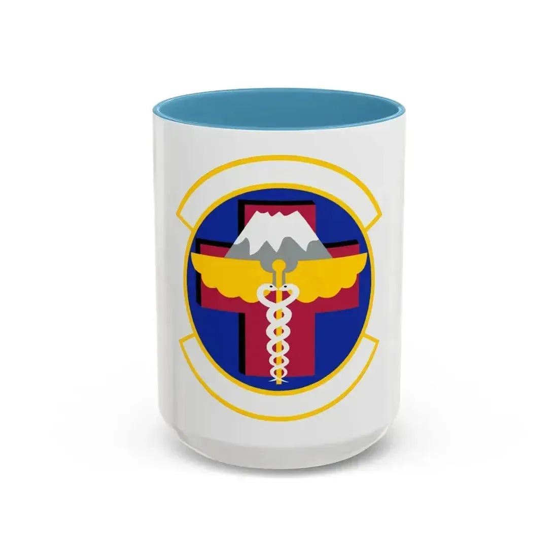 374 Healthcare Operations Squadron (U.S. Air Force) Accent Coffee Mug 15oz Light Blue - Go Mug Yourself