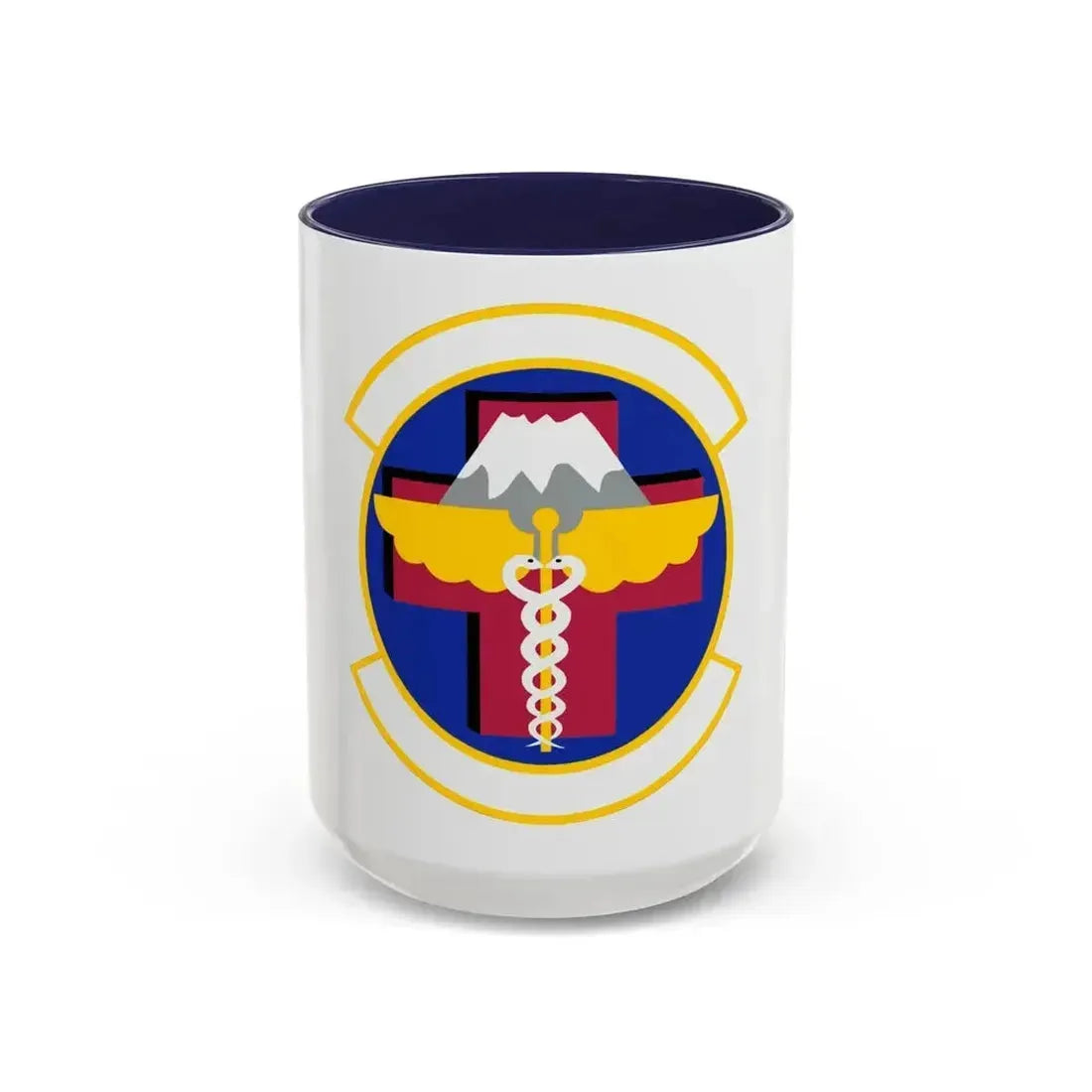 374 Healthcare Operations Squadron (U.S. Air Force) Accent Coffee Mug 15oz Navy - Go Mug Yourself