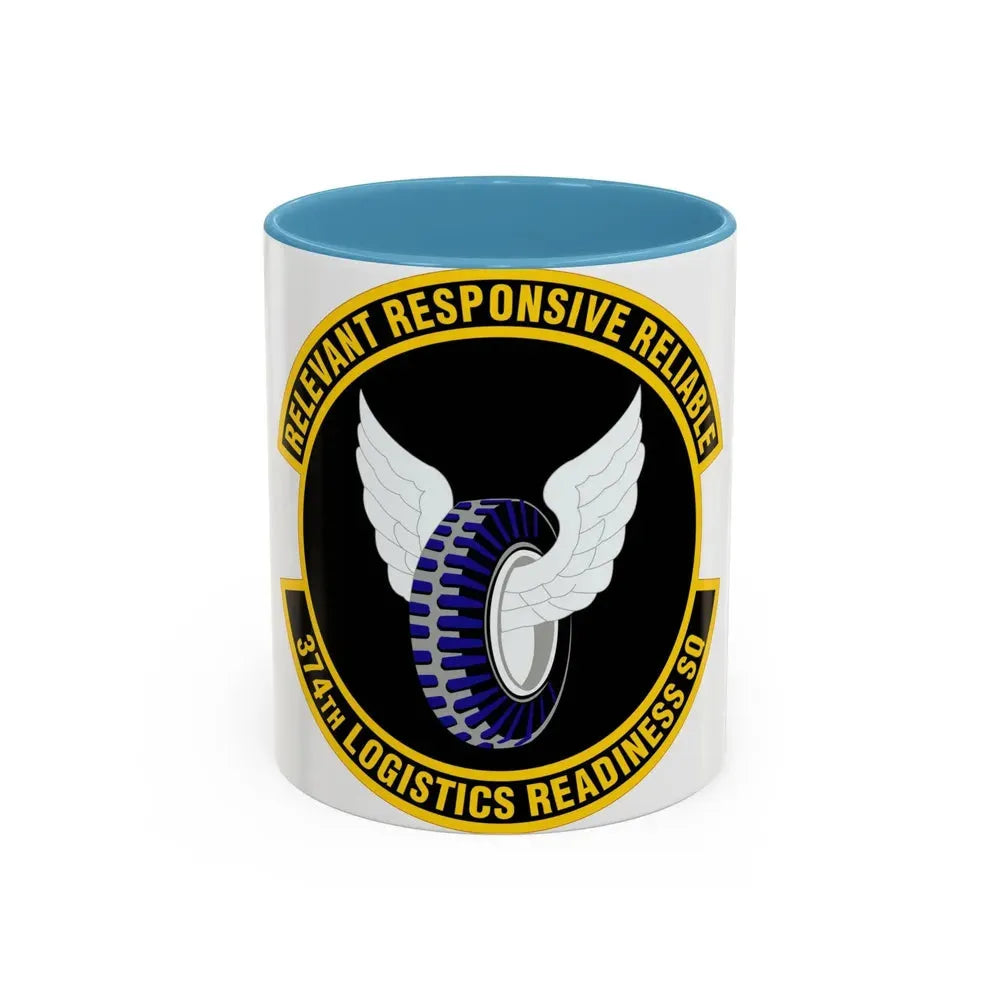 374 Logistics Readiness Squadron PACAF (U.S. Air Force) Accent Coffee Mug 11oz Light Blue - Go Mug Yourself