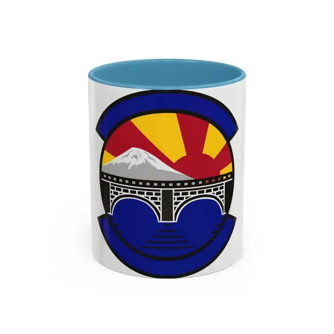 374 Maintenance Operations Squadron PACAF (U.S. Air Force) Accent Coffee Mug 11oz Light Blue - Go Mug Yourself