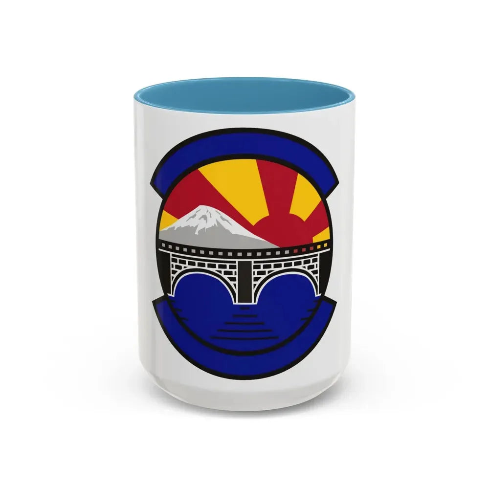 374 Maintenance Operations Squadron PACAF (U.S. Air Force) Accent Coffee Mug 15oz Light Blue - Go Mug Yourself