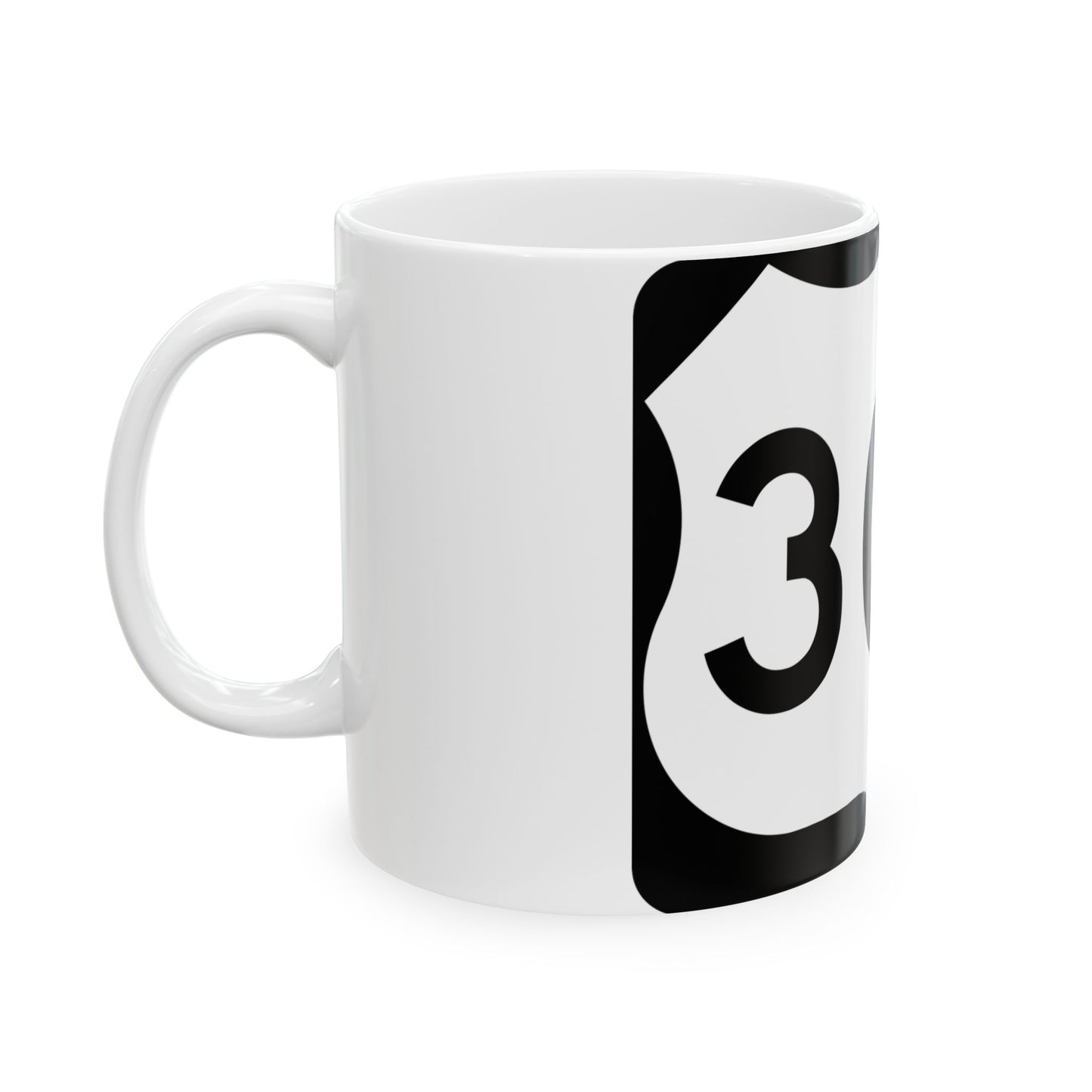 US 309 NY (New York) (Road Sign) White Coffee Mug