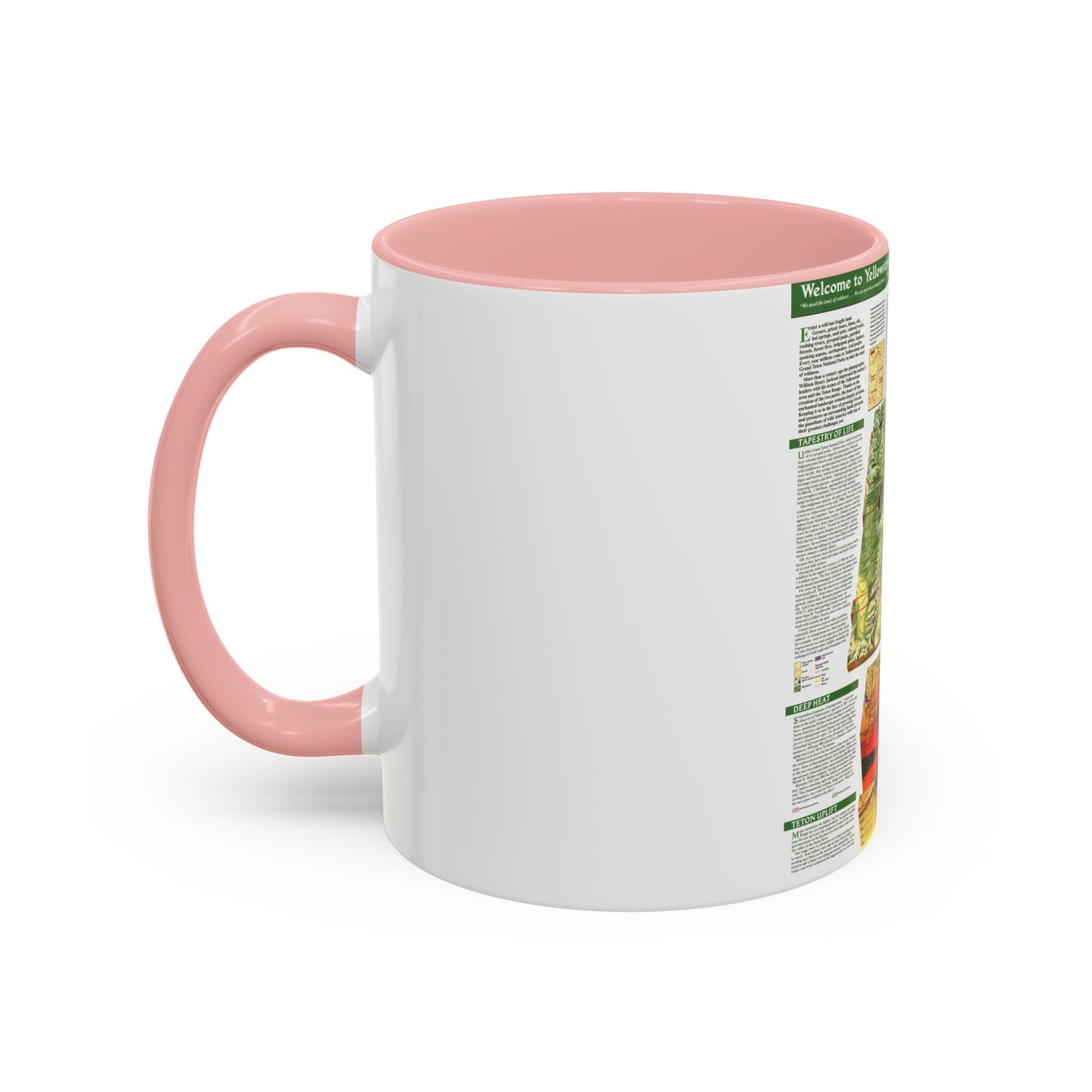 USA - Yellowstone and Grand Teton 2 (1989) (Map) Accent Coffee Mug