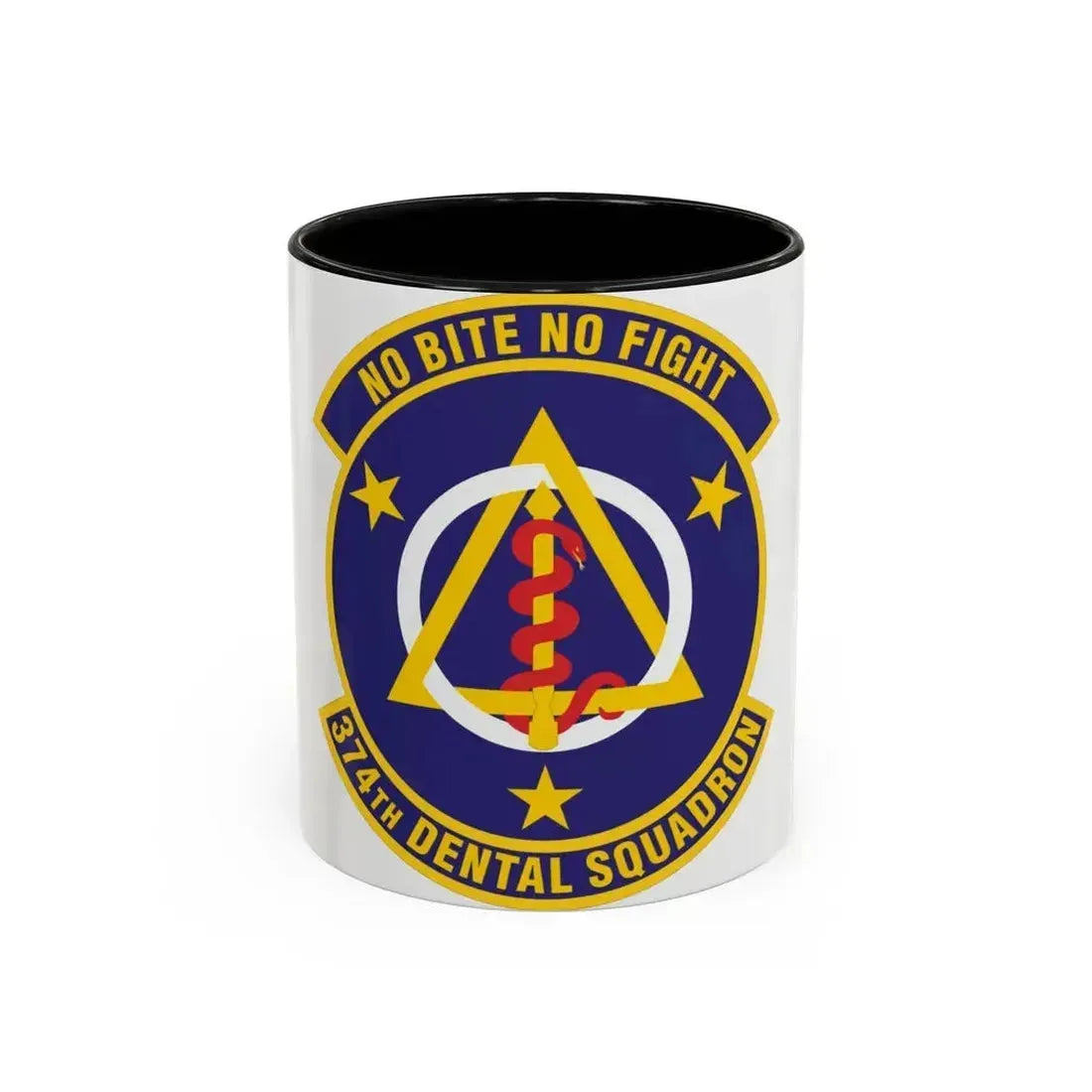 374th Dental Squadron (U.S. Air Force) Accent Coffee Mug 11oz Black - Go Mug Yourself