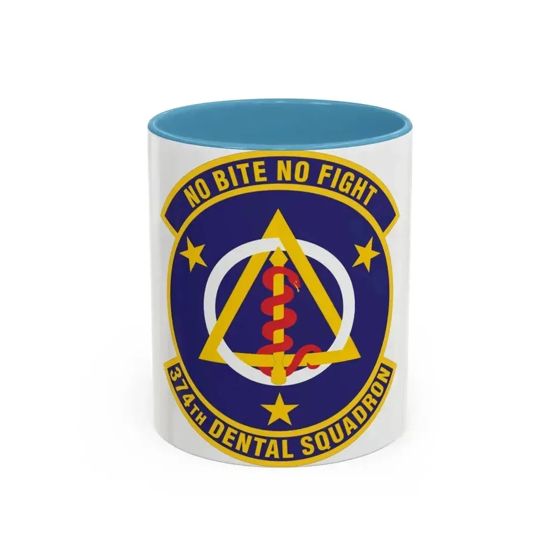 374th Dental Squadron (U.S. Air Force) Accent Coffee Mug 11oz Light Blue - Go Mug Yourself