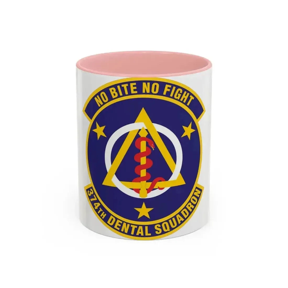 374th Dental Squadron (U.S. Air Force) Accent Coffee Mug 11oz Pink - Go Mug Yourself