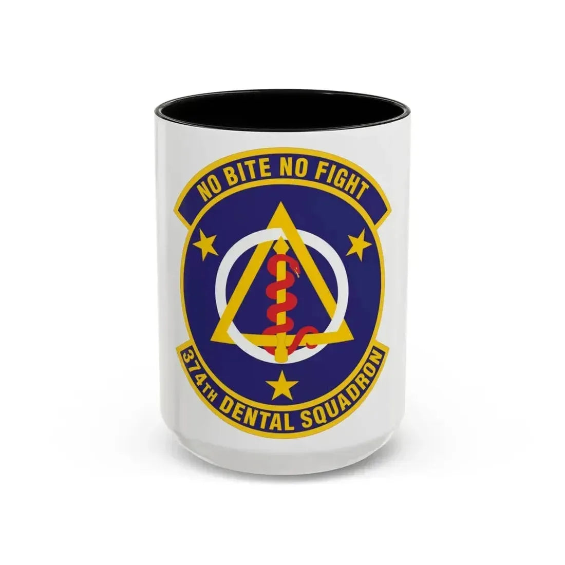 374th Dental Squadron (U.S. Air Force) Accent Coffee Mug 15oz Black - Go Mug Yourself