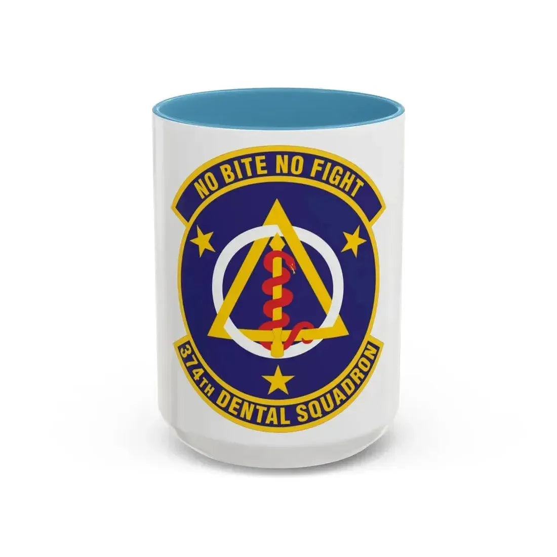 374th Dental Squadron (U.S. Air Force) Accent Coffee Mug 15oz Light Blue - Go Mug Yourself