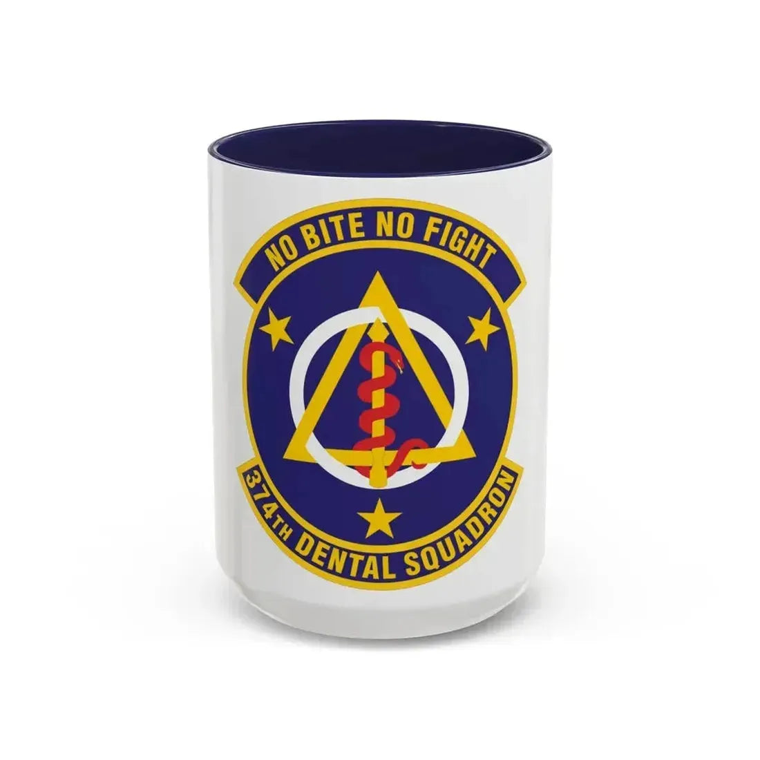 374th Dental Squadron (U.S. Air Force) Accent Coffee Mug 15oz Navy - Go Mug Yourself