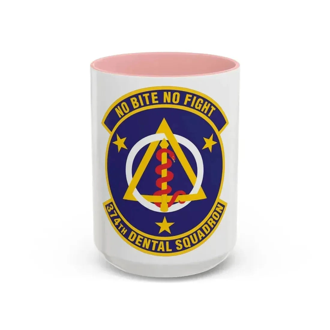 374th Dental Squadron (U.S. Air Force) Accent Coffee Mug 15oz Pink - Go Mug Yourself