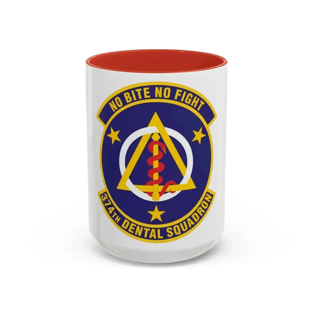 374th Dental Squadron (U.S. Air Force) Accent Coffee Mug 15oz Red - Go Mug Yourself