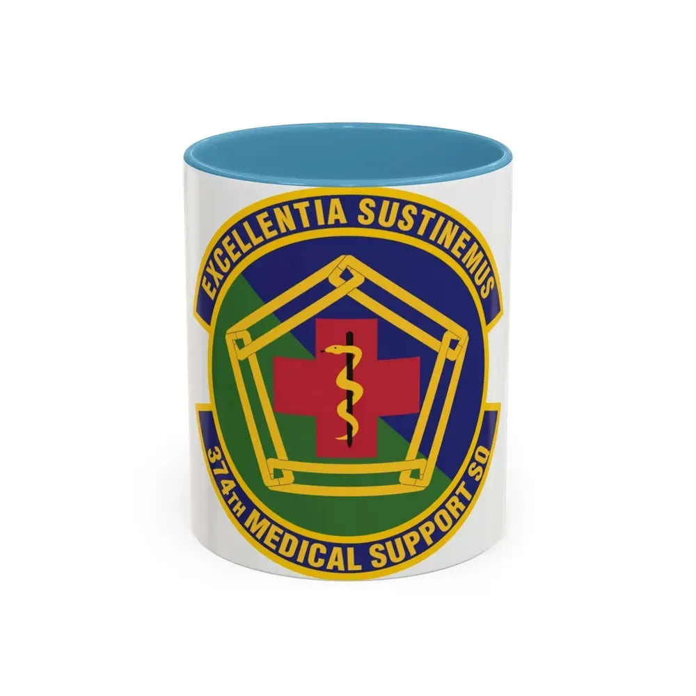 374th Medical Support Squadron (U.S. Air Force) Accent Coffee Mug 11oz Light Blue - Go Mug Yourself