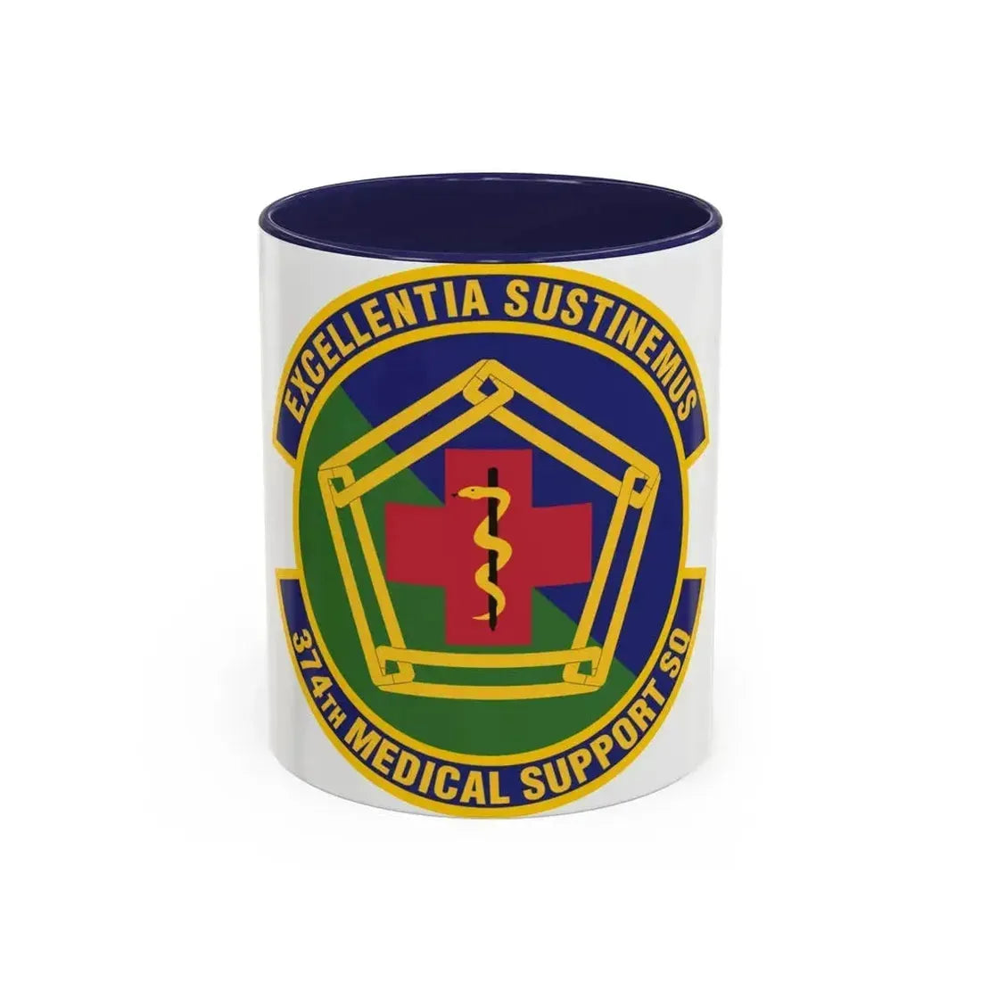 374th Medical Support Squadron (U.S. Air Force) Accent Coffee Mug 11oz Navy - Go Mug Yourself