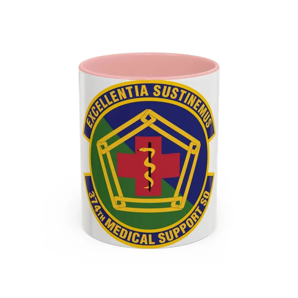 374th Medical Support Squadron (U.S. Air Force) Accent Coffee Mug 11oz Pink - Go Mug Yourself