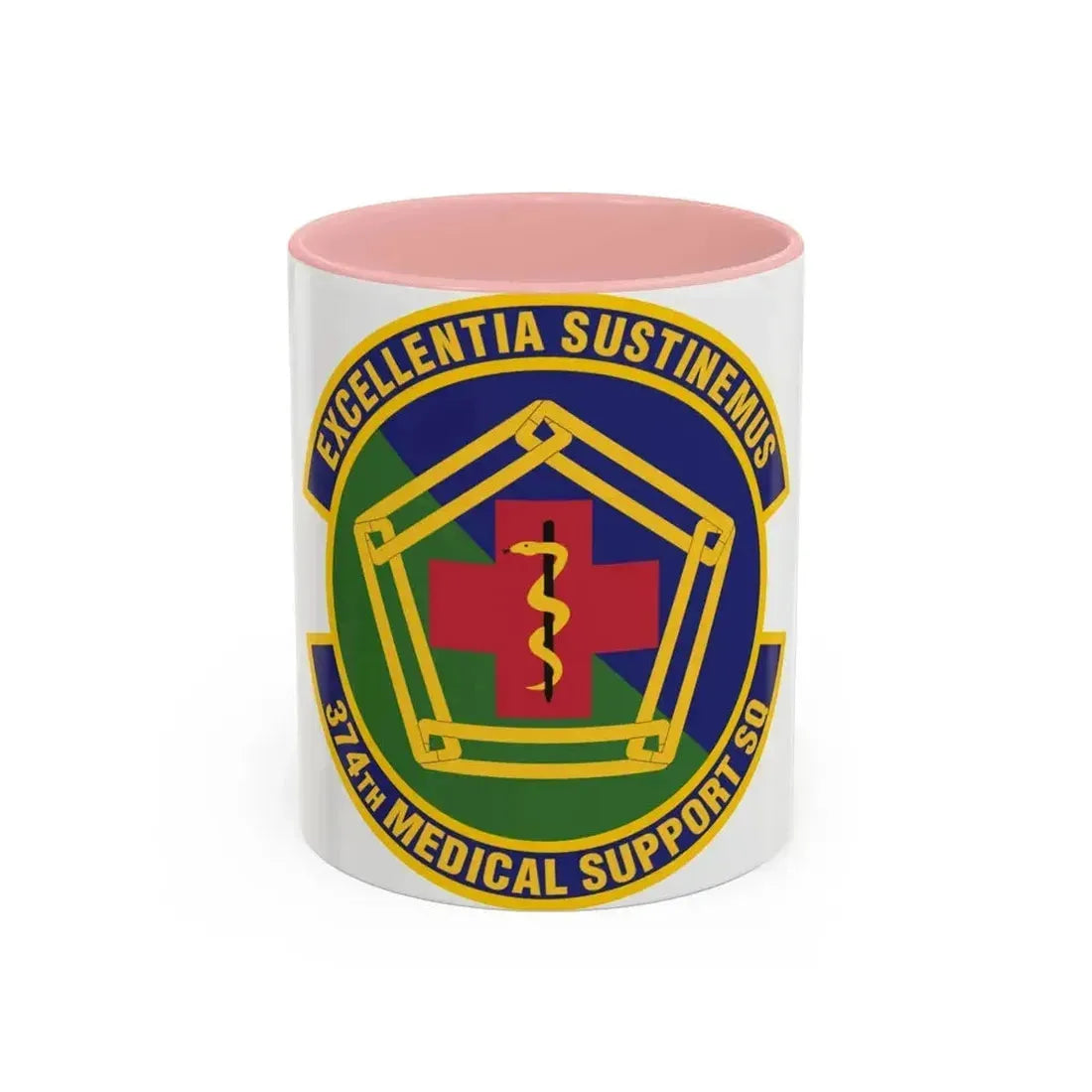 374th Medical Support Squadron (U.S. Air Force) Accent Coffee Mug 11oz Pink - Go Mug Yourself