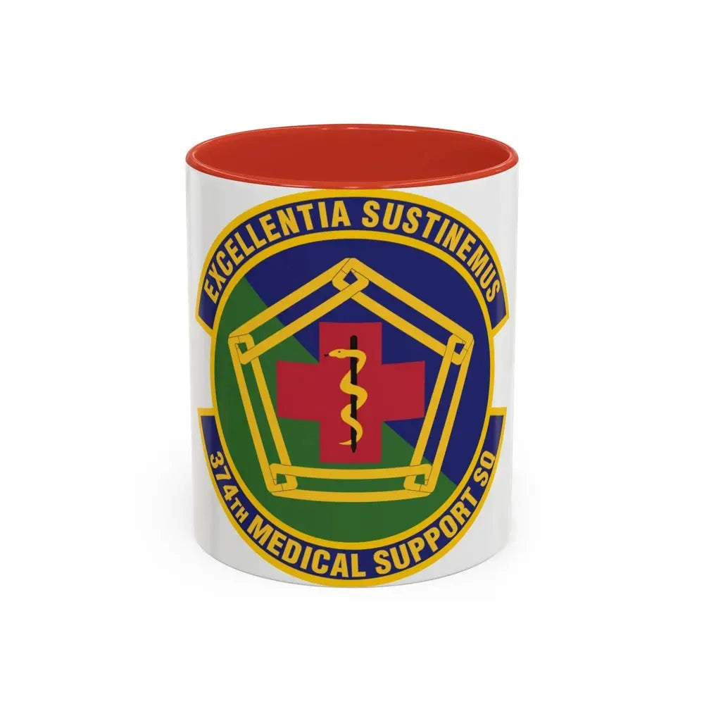 374th Medical Support Squadron (U.S. Air Force) Accent Coffee Mug 11oz Red - Go Mug Yourself