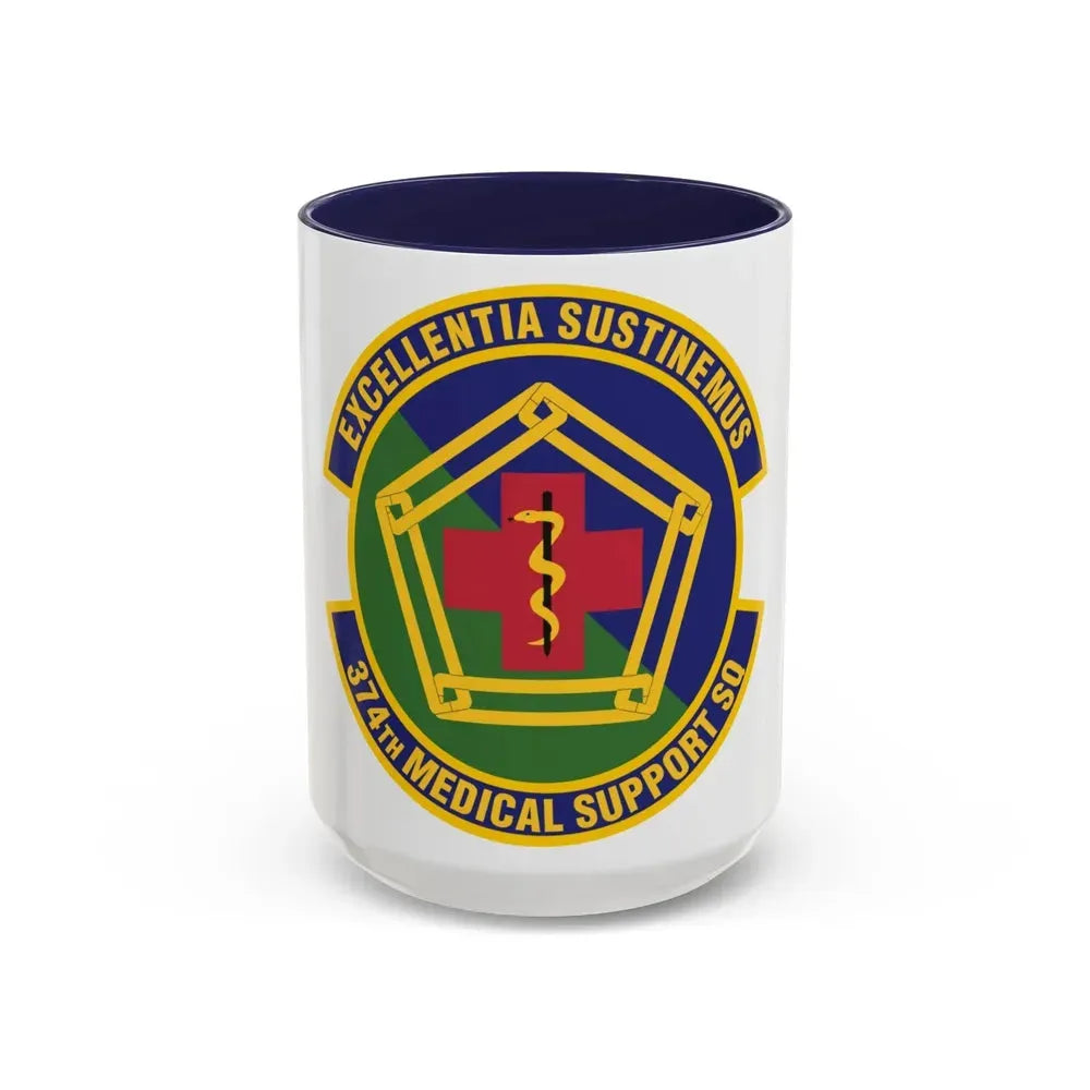 374th Medical Support Squadron (U.S. Air Force) Accent Coffee Mug 15oz Navy - Go Mug Yourself