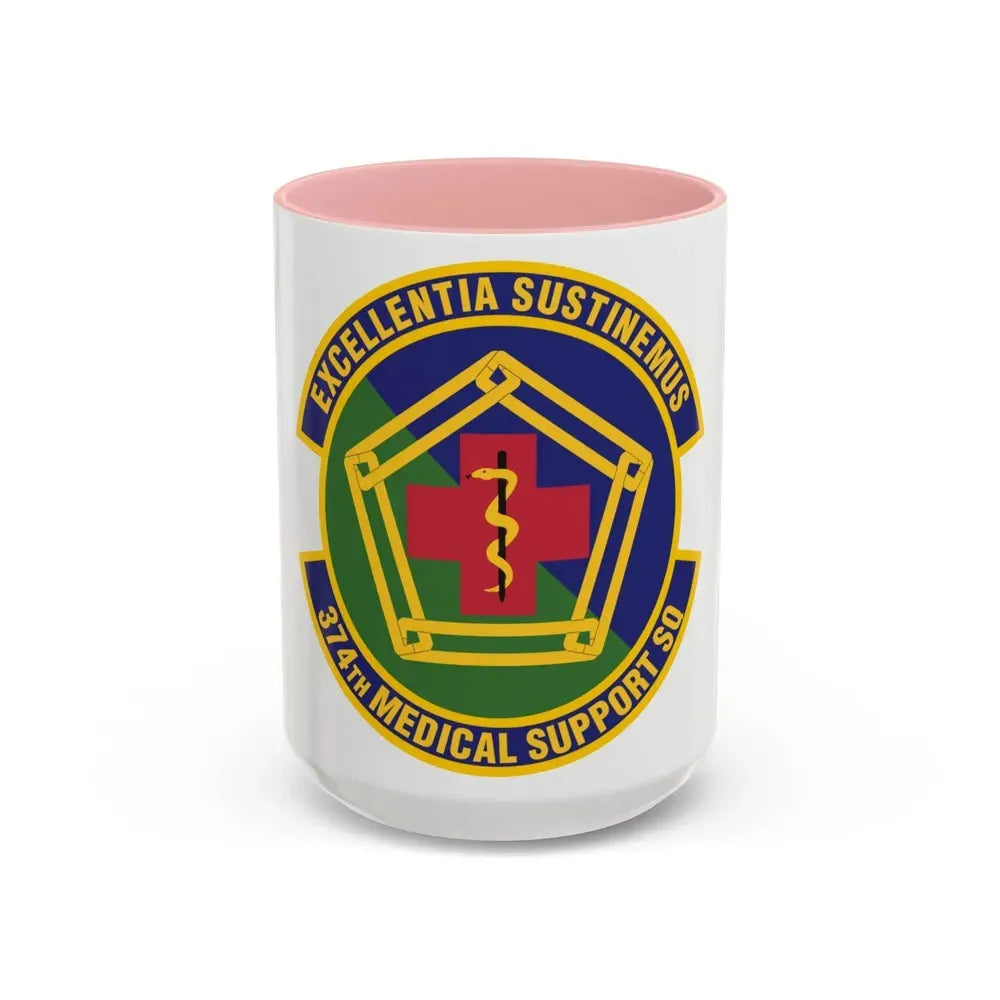 374th Medical Support Squadron (U.S. Air Force) Accent Coffee Mug 15oz Pink - Go Mug Yourself